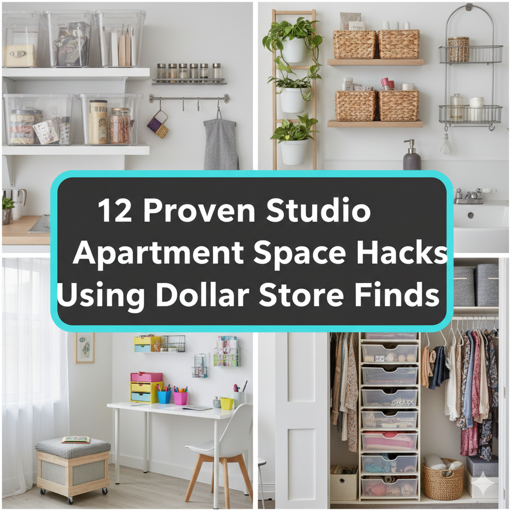 12 Proven Studio Apartment Space Hacks Using Dollar Store Finds