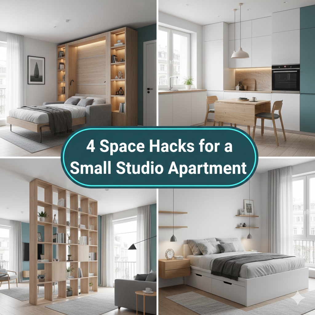 4 Space Hacks for a Small Studio Apartment: Storage on a Budget