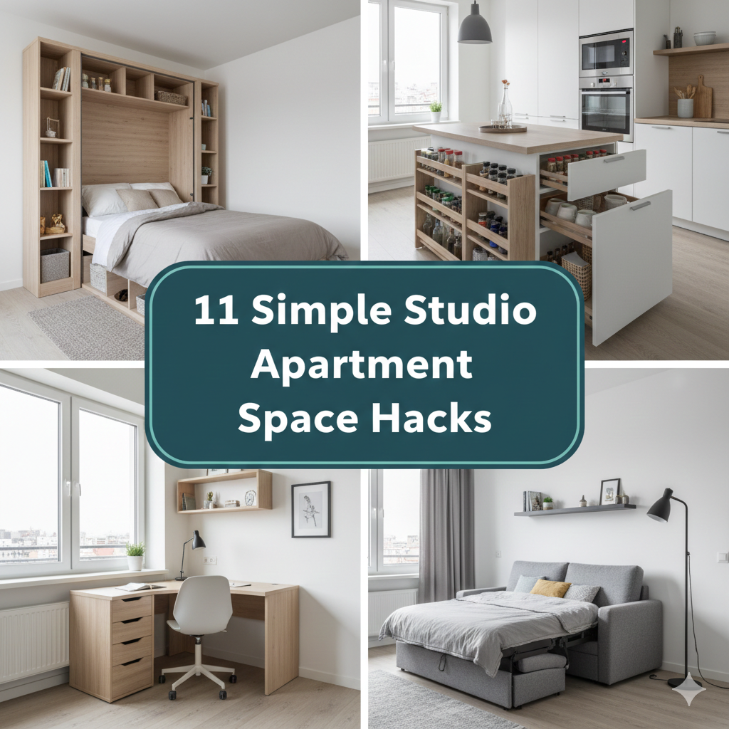 11 Simple Studio Apartment Space Hacks for Ideally Balanced Interiors