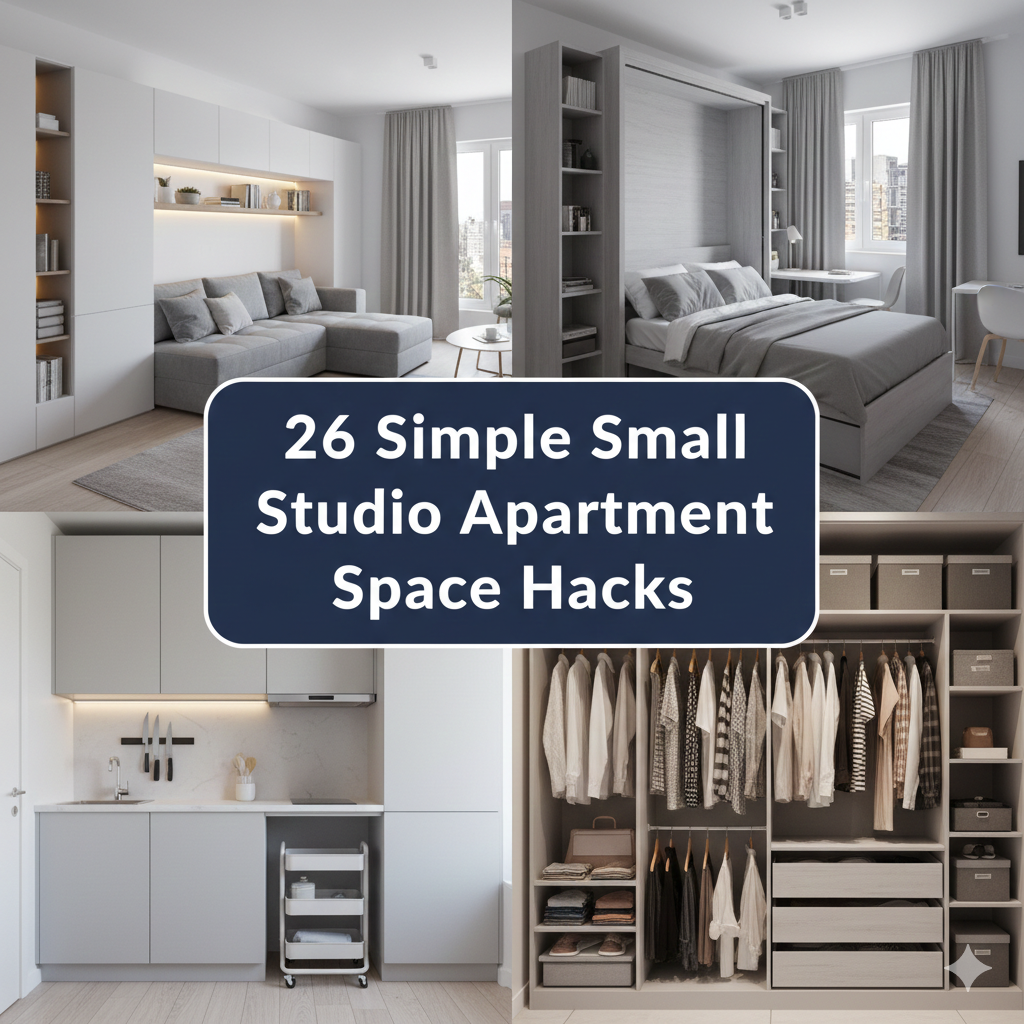26 Simple Small Studio Apartment Space Hacks for Minimalist Style
