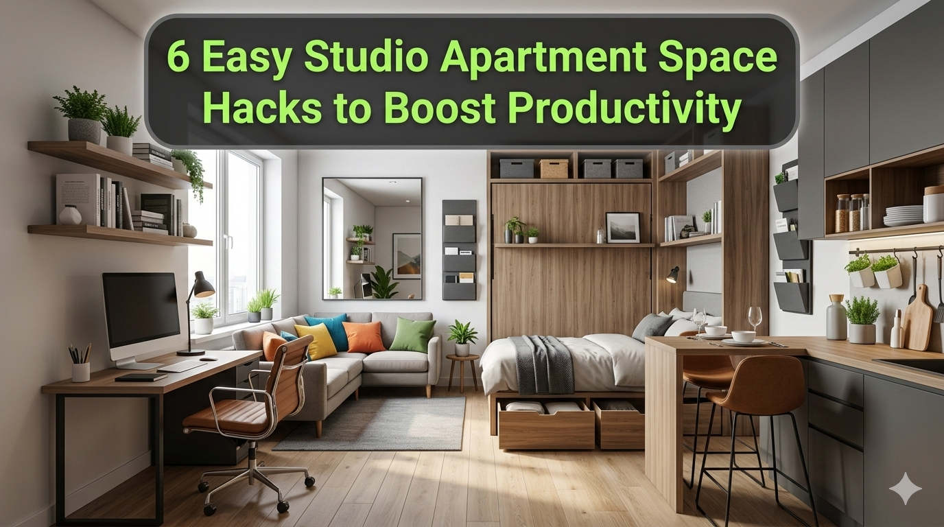 6 Easy Studio Apartment Space Hacks to Boost Productivity