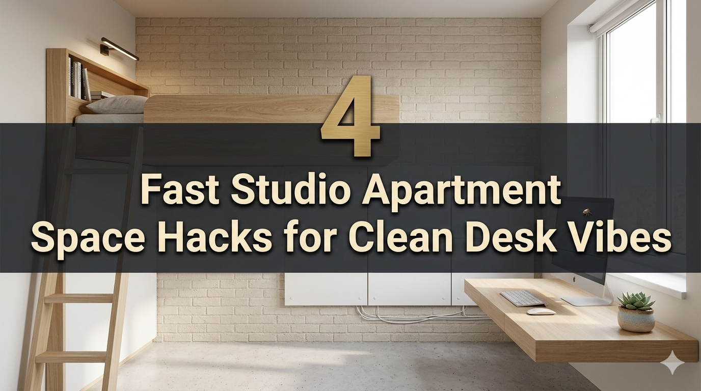 4 Fast Studio Apartment Space Hacks for Clean Desk Vibes