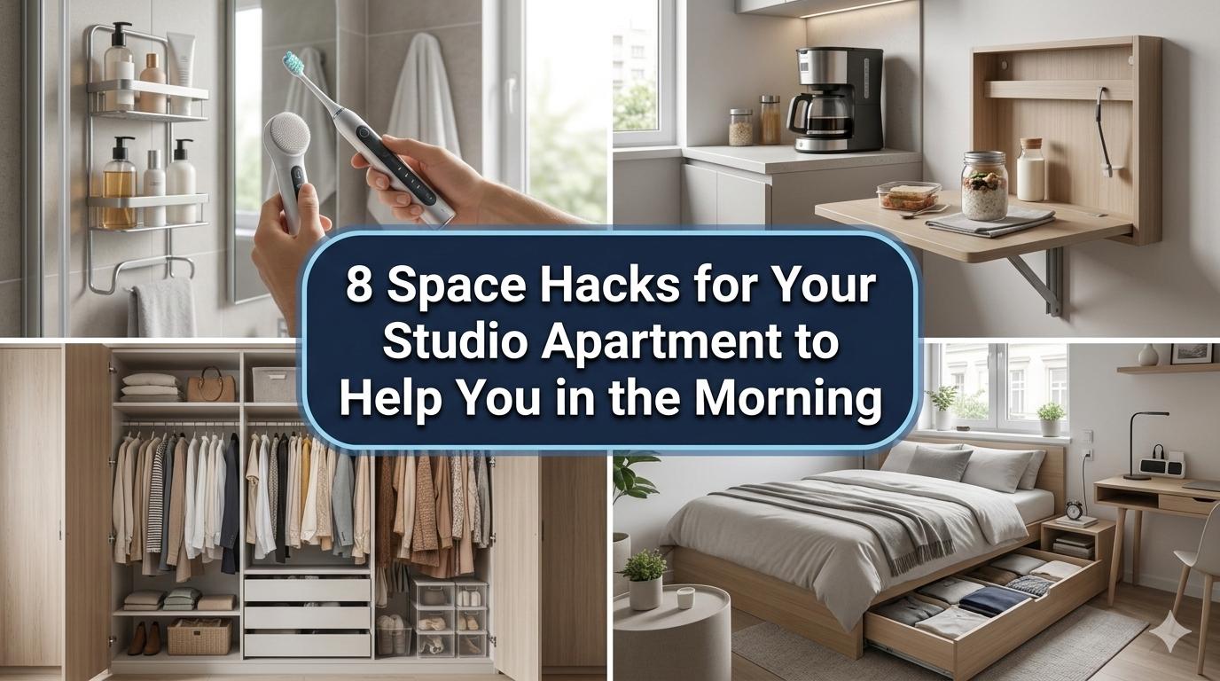 8 Space Hacks for Your Studio Apartment to Help You in the Morning