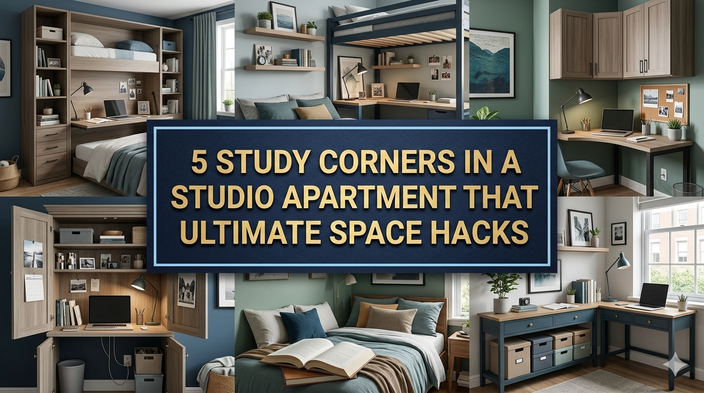 5 Study Corners in a Studio Apartment That Are Ultimate Space Hacks