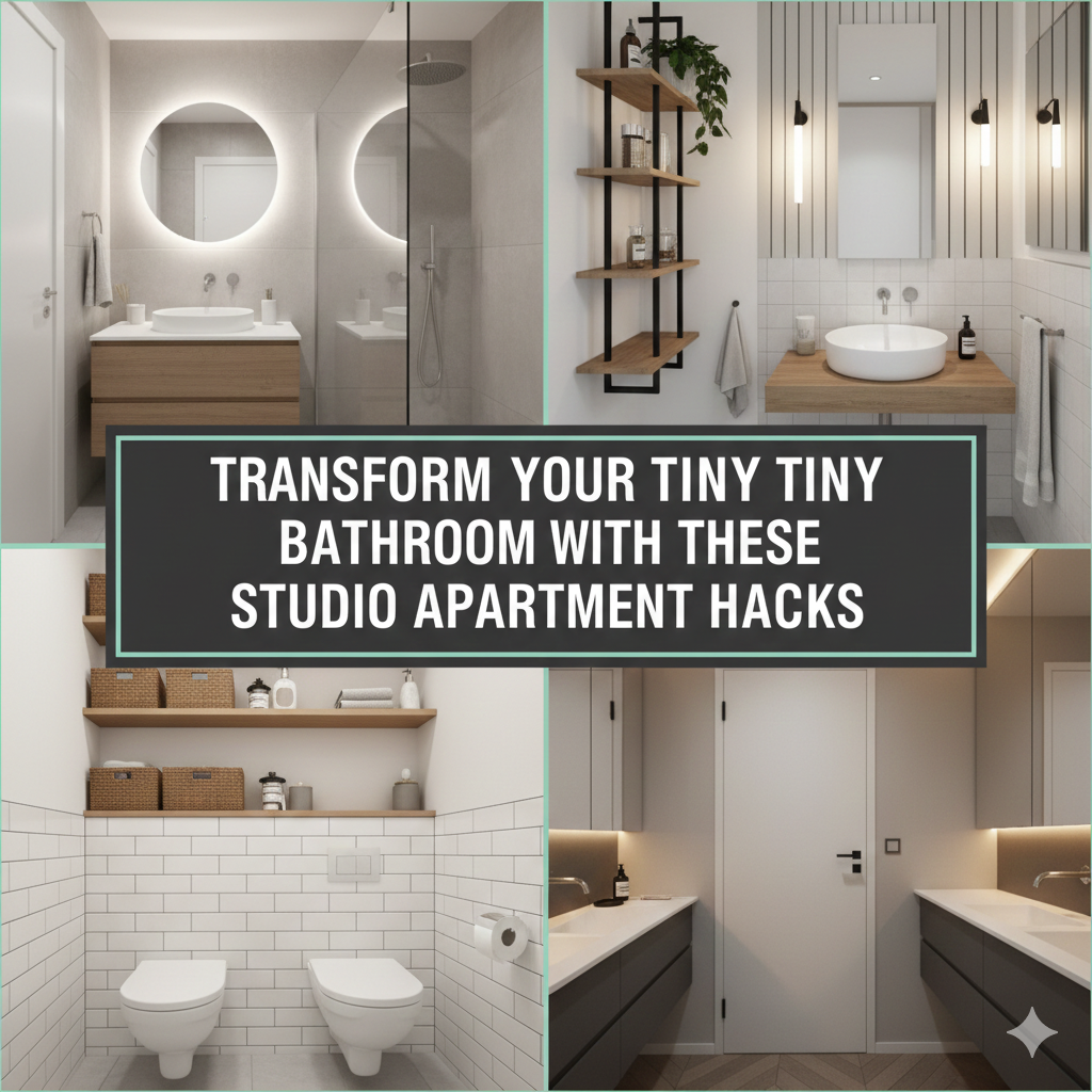 Transform Your Tiny Bathroom With These Studio Apartment Space Hacks