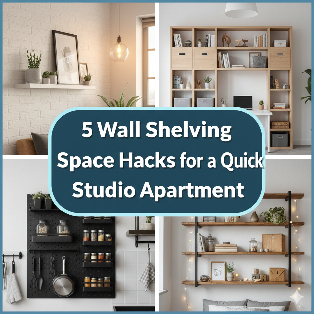 5 Wall Shelving Space Hacks for a Quick Studio Apartment
