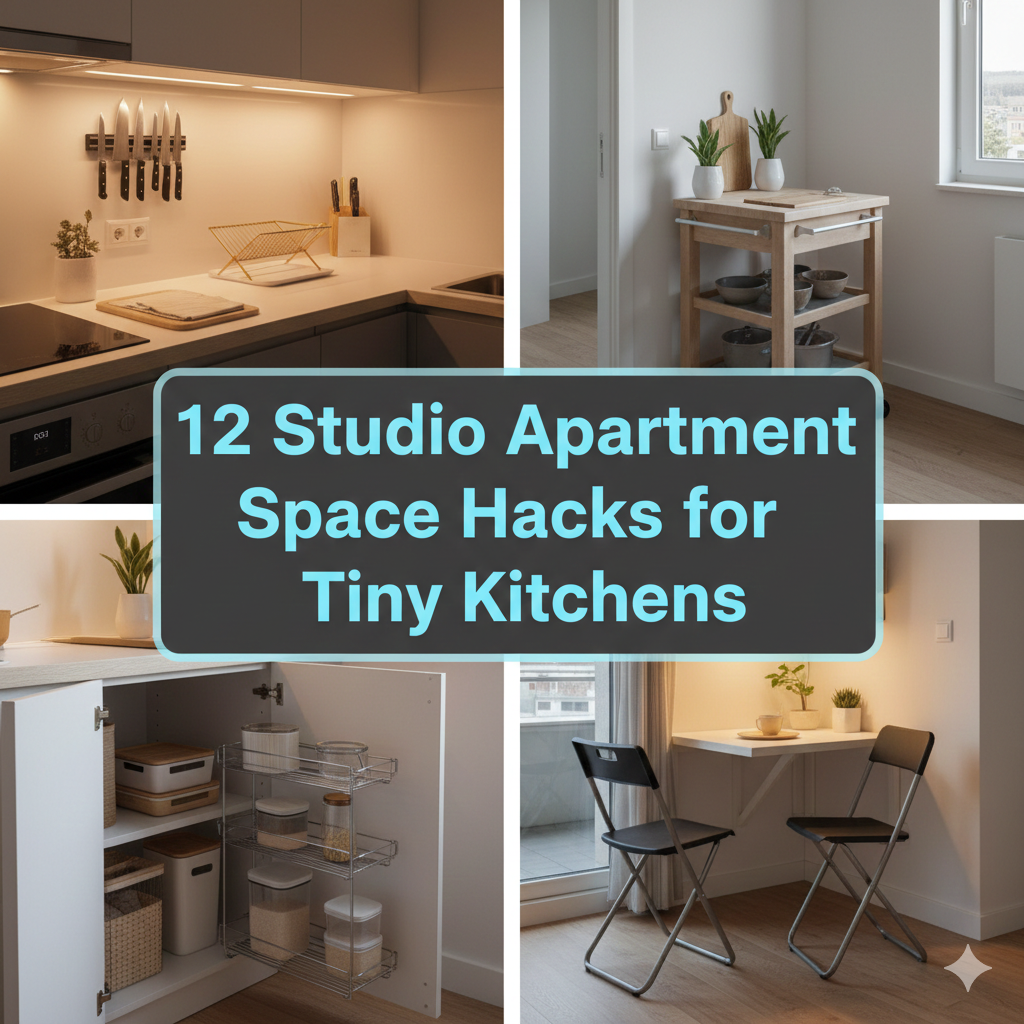 12 Studio Apartment Space Hacks for Tiny Kitchens
