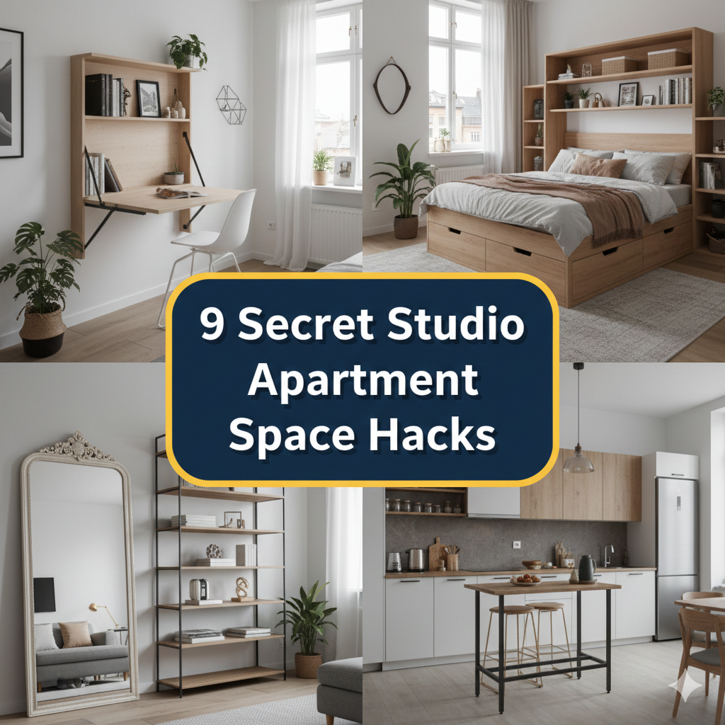 9 Secret Studio Apartment Space Hacks for Vertical Storage