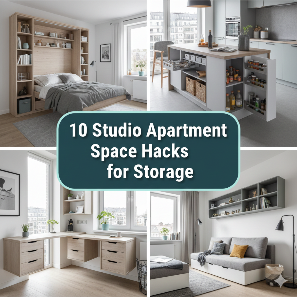 10 Studio Apartment Space Hacks for Storage You Can’t See