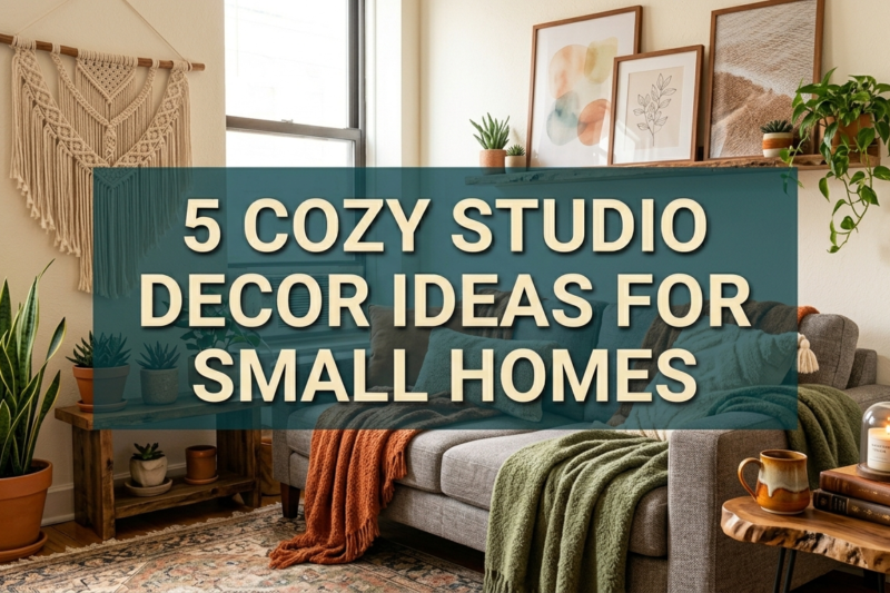 5 cozy studio decor ideas for small homes