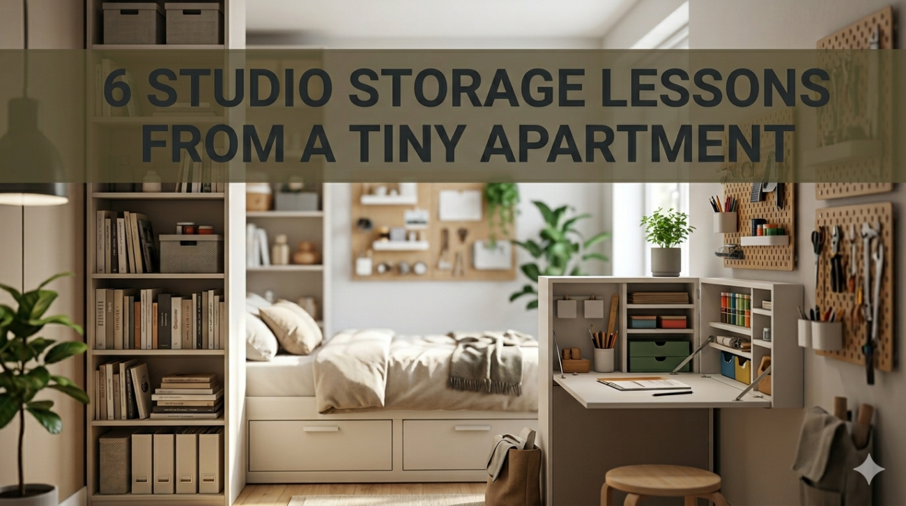 6 studio storage lessons from a tiny apartment
