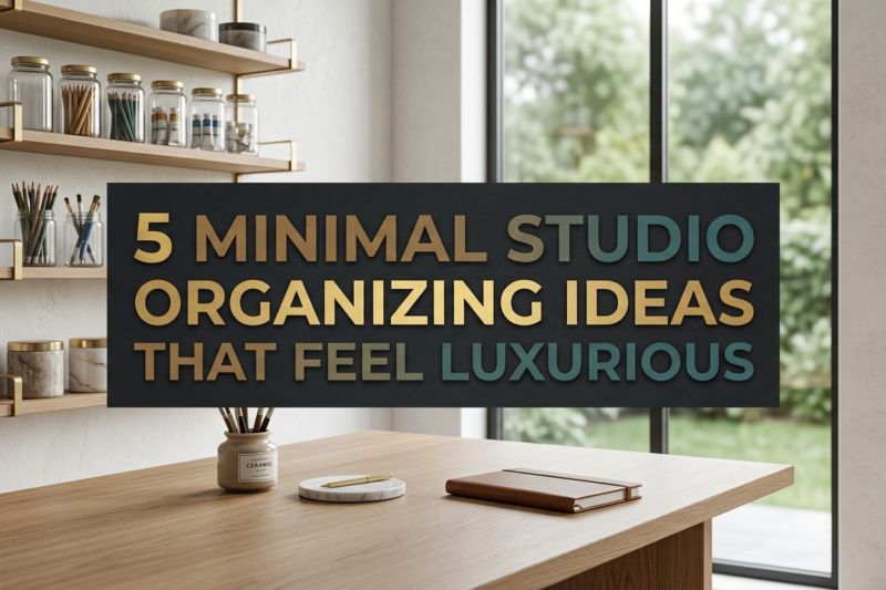 5 Minimal Studio Organizing Ideas That Feel Luxurious