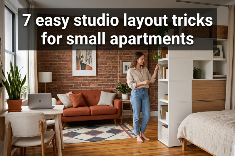 7 easy studio layout tricks for small apartments