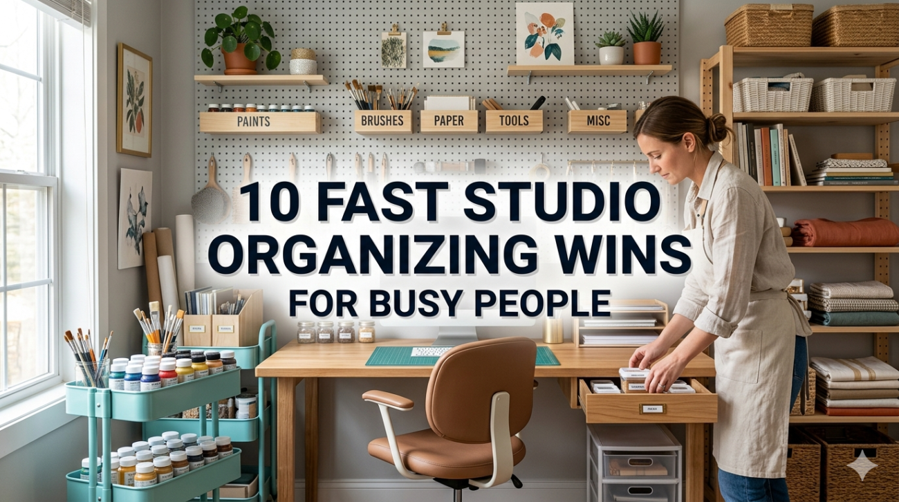 10 Fast Studio Organizing Wins for Busy People