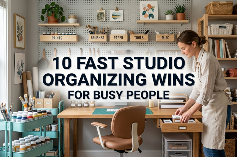 10 Fast Studio Organizing Wins for Busy People