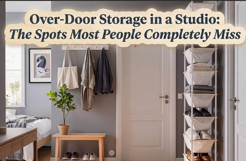 Over-Door Storage in a Studio: The Spots Most People Completely Miss