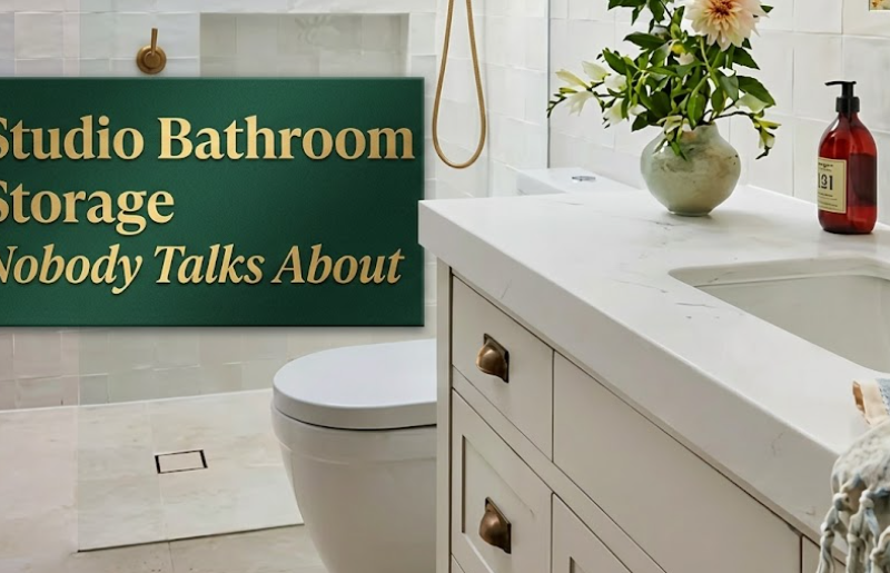 Studio Bathroom Storage Nobody Talks About