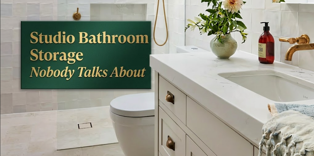 Studio Bathroom Storage Nobody Talks About