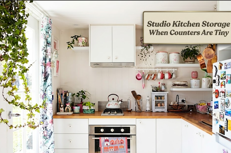 Studio Kitchen Storage When Counters Are Tiny