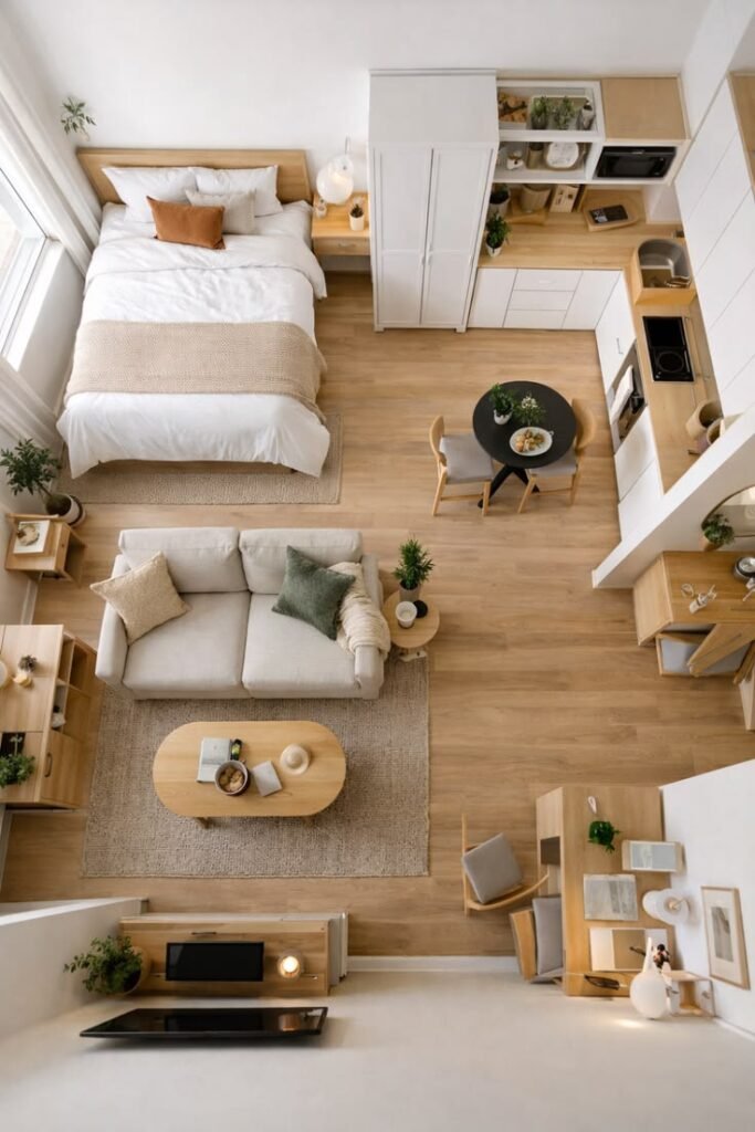 The Four Zones Every Studio Apartment Needs