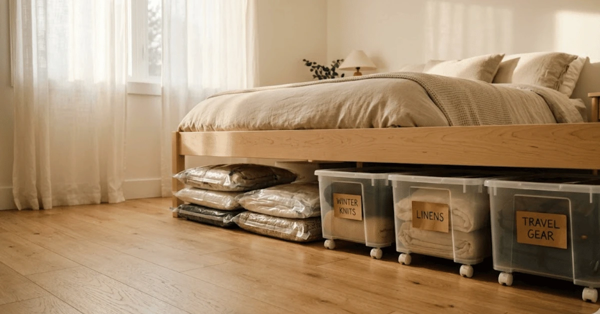 Under-Bed Storage in a Studio