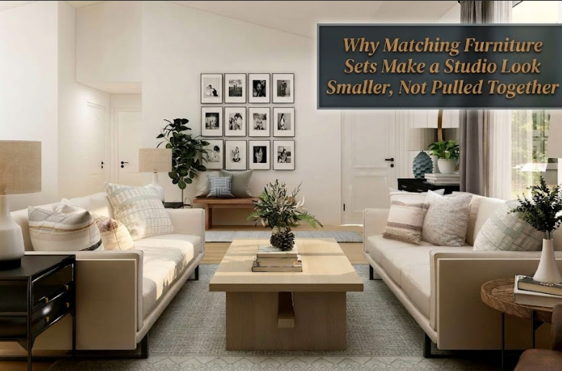 Why Matching Furniture Sets Make a Studio Look Smaller, Not Pulled Together