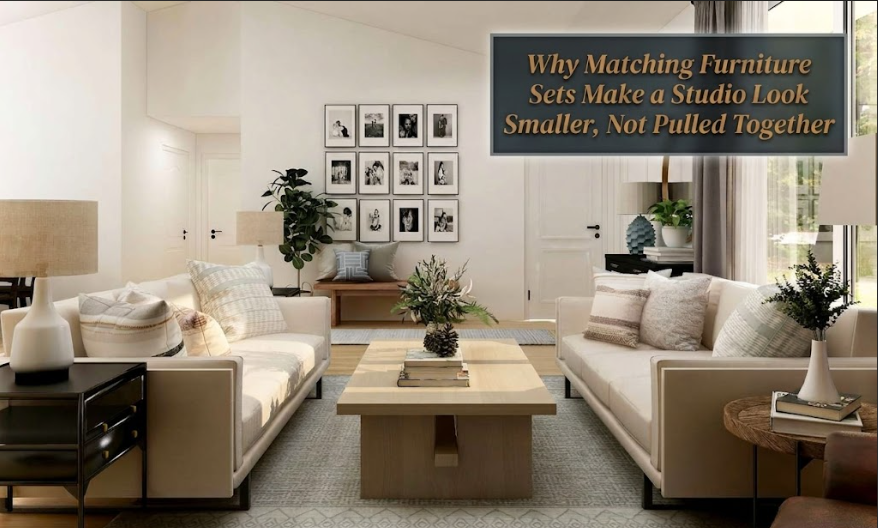 Why Matching Furniture Sets Make a Studio Look Smaller, Not Pulled Together